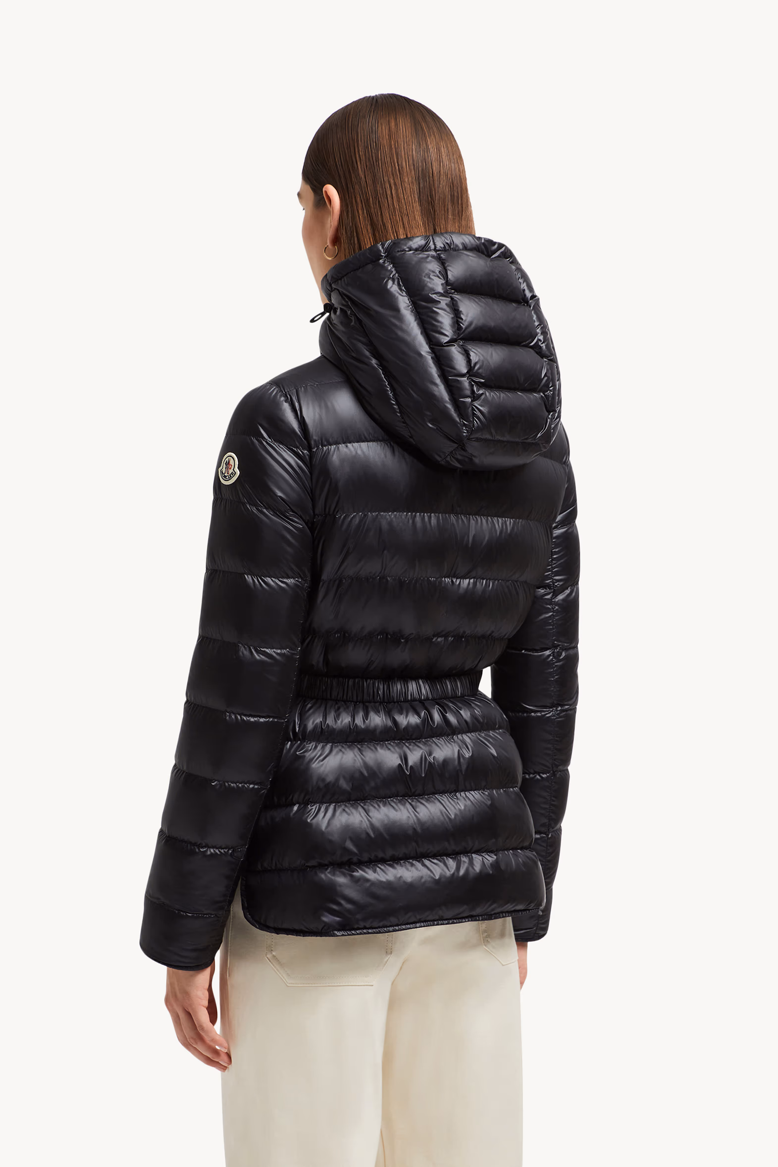 Argenno Hooded Mid-Length Down Jacket Women Black Moncler 5
